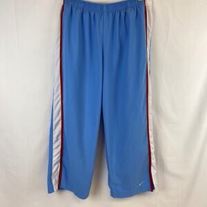 Vintage Y2K Nike Blue Colorblock Pull-On Cropped Athletic Track Pants Size XL